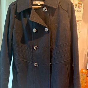 Kenneth Cole Women's Elegant Black Peacoat